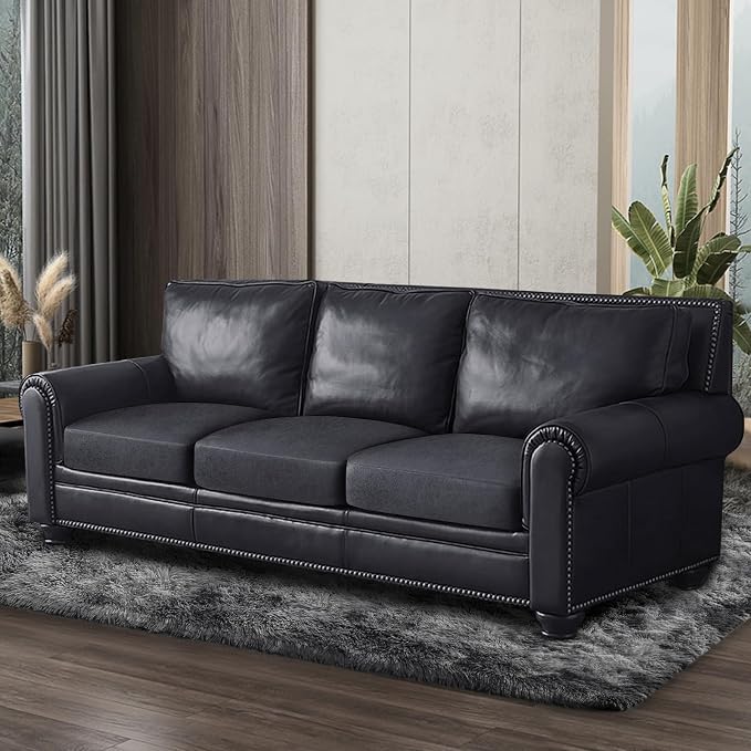 ANARACHON Leather Look Couch Cushion Covers Sofa Seat Slipcovers Sets Couches Furniture Protector for Sectional Armchair Loveseat Pets Kids Stretch Spandex Fabric (3 Cushion XL Sofa, Dark Grey) - Image 8