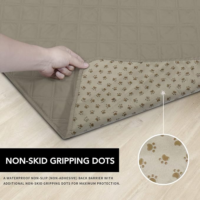 Easy-Going 100% Waterproof Dog Bed Cover, Non-Slip Pet Blanket for Furniture, Washable Couch Cover, Repleasement Sofa Cover (30X70 in, Beige) - Image 4