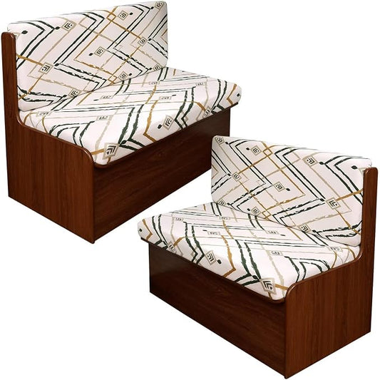 NILUOH RV Dinette Cushion Covers,Jacquard Camper Cushion Slipcovers Replacement Sofa Cushions Washable Slipcovers for Travel Trailer Couch (31, 2 Bench Cover & 2 Backrest Cover) by NILUOH