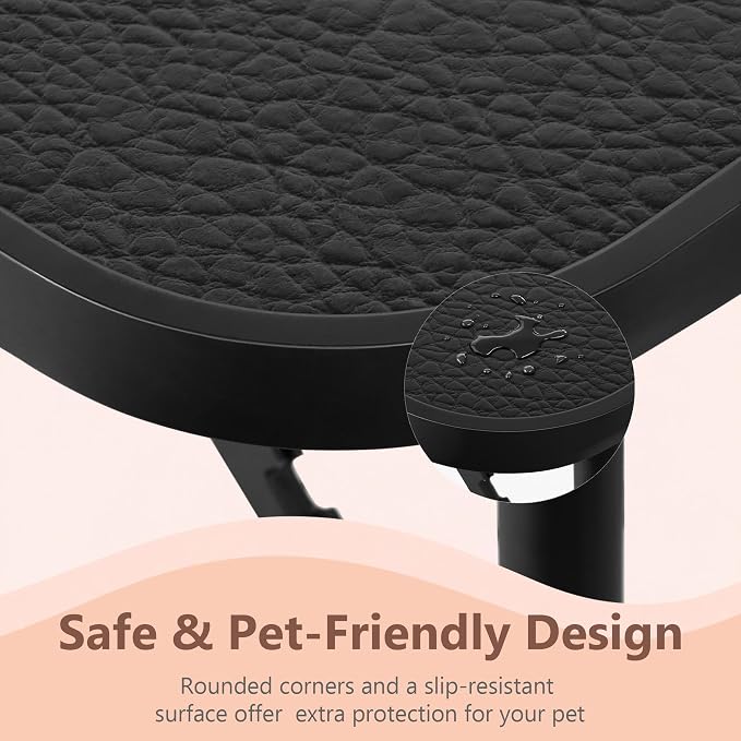 Yaheetech 32 Inch Sturdy Dog Grooming Table for Home, Black | Foldable Dog Grooming Table for Small Medium Dogs, 220lb Capacity, Adjustable Grooming Arm, Non-Slip Surface, No-tool Setup - Image 8
