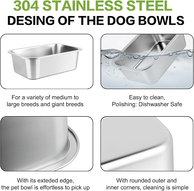 2 Gallon Elevated Large Dog Water Bowl, Automatic Dog Water Bowl Dispenser, 4 Adjustable Height Raised Dog Bowl Stand for Large Breed Relief Joint Pressure, Easy Clean for Indoor & Outdoor Uses - Image 8