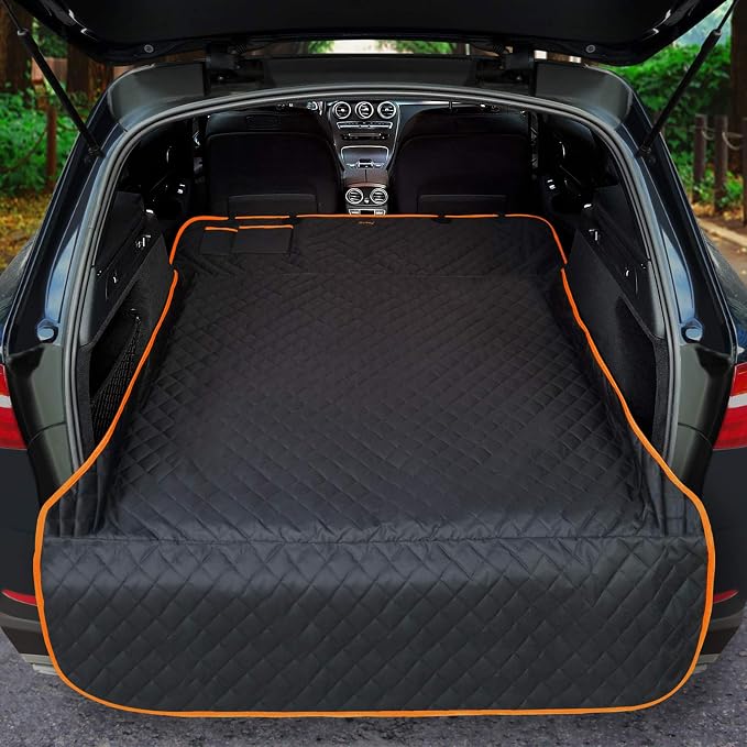 Cargo Liner for Dogs Waterproof Pet Cargo Covers for SUV with Bumper Flap Protection Heavy Duty Nonslip Dog Trunk Cargo Protector Washable Dog Seat Cover for Universal and Large Size SUVs by iBuddy