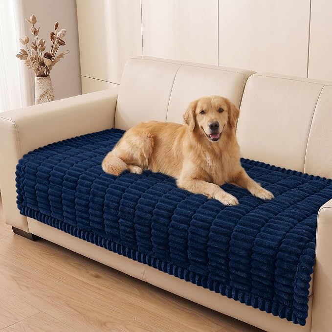 Smiry Couch Cover for Dogs, Non Slip Washable Sofa Protector for Pets | Soft Furniture Cover for Leather & Fabric Couches, Cozy Protect Against Fur, Dirt & Messes, Pet Friendly, 35.4"x70.9" by Smiry