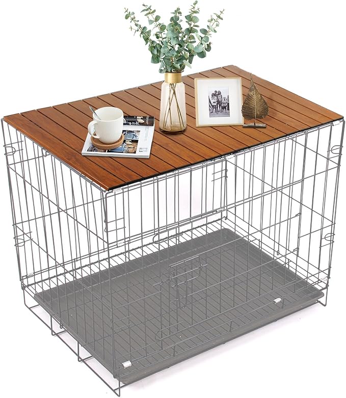 HiCaptain Pet Crate Table Topper – Foldable Wire Dog Kennel Topper Custom Pet Crate Table (L, for 42 inch Crate) by HiCaptain