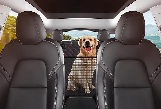 GXT Dog Back Seat Cover Protector for Cars SUV and Trucks with Mesh Window, Scratchproof Nonslip and Waterproof Material - Image 6