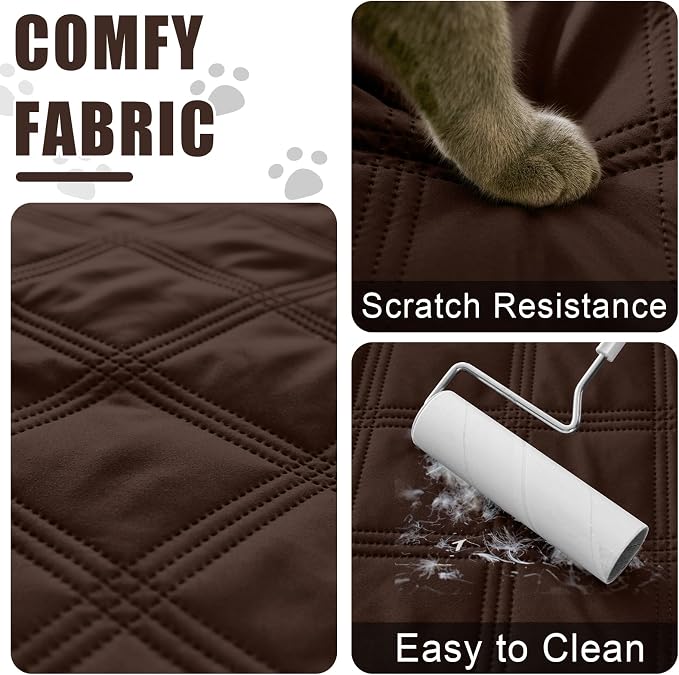Smiry Waterproof Dog Bed Cover, Reversible Pet Blanket for Sofa Couch | Soft Washable Dog Blanket, Leakproof Couch Cover for Dogs Cats & Furniture Protection, 40x70, Chocolate/Chocolate - Image 4