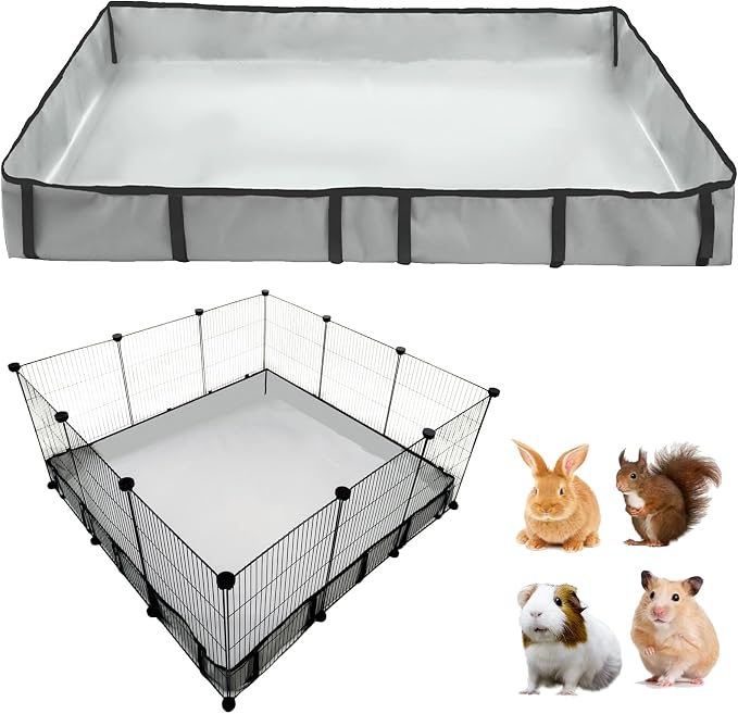 Guinea Pig Cage Liner Tarp Bottom Waterproof and Washable Base Also for Rabbits, Bunny, Chinchesillas, Hedgehog, Ferrets and Other Small Animals(42x42 inches) by DZWLKJ
