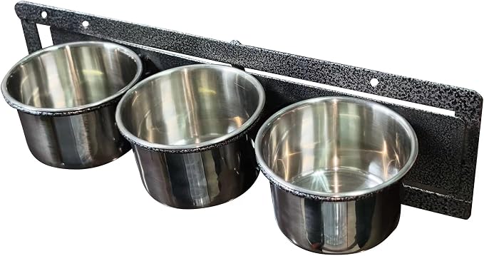Stainless Steel Bird Cage Feeder Cup Set with Swivel Gate for Aviary Cage by Unknown