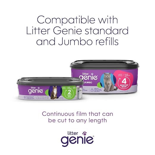 Litter Genie Style Pail Cat Litter Box Waste Disposal System for Odor Control Includes 1 Square Refill Bag - Image 3