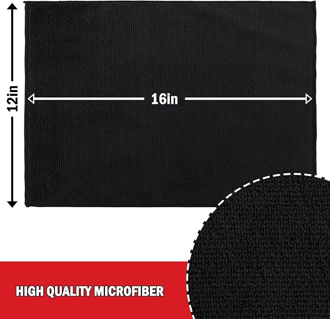 AIDEA Microfiber Cleaning Cloth 12 Pack, Microfiber Towels for Cars, Soft & Absorbent Cleaning Rags, Premium Lint Free Shop Towels for House, Kitchen, Car, 12inx16in - Image 6