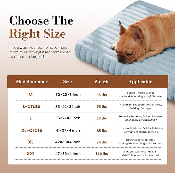 Extra Large Orthopedic Dog Crate Bed with Waterproof Lining | Egg crate foam for joint support. Soft plush surface. Non-slip bottom. Removable & machine washable cover. OEKO-TEX certified - Image 6