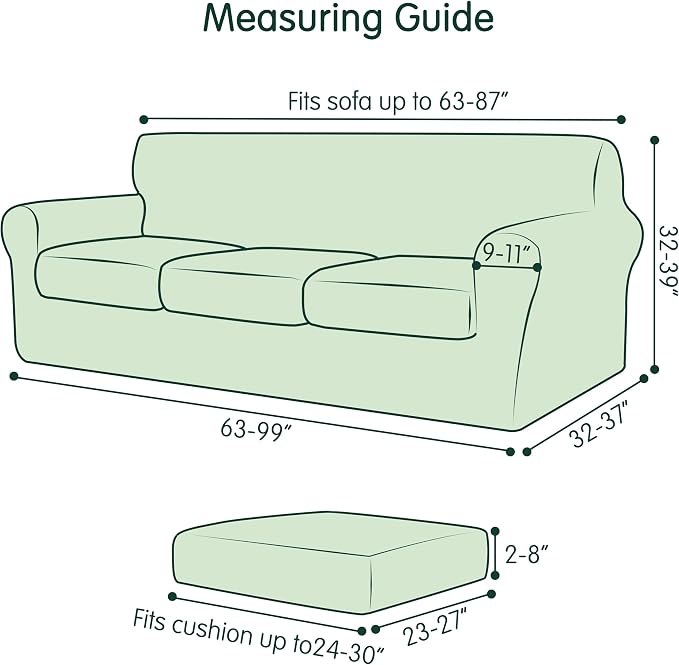 CHUN YI 4 Piece Velvet Couch Covers for 3 Cushion Couch, Water Resistant Non Slip Sofa Slipcover, High Stretch Thick Furniture Protector for Dogs Pets, Large, Navy - Image 2