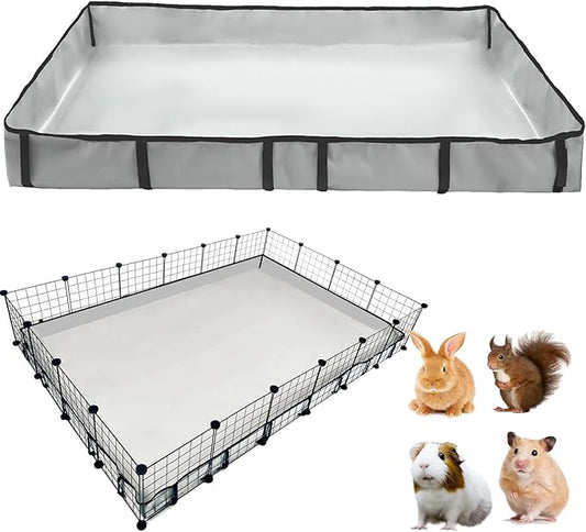 Guinea Pig Cage Liner Tarp Bottom Waterproof and Washable Base Also for Rabbits, Bunny, Chinchesillas, Hedgehog, Ferrets and Other Small Animals(48x72 inches) by DZWLKJ