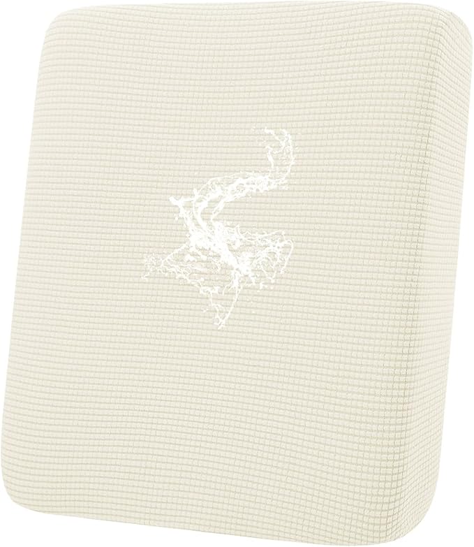 hyha Waterproof Couch Cushion Covers for Pets, Non Slip Sofa Seat Cover | Stretch Jacquard Fabric, Elastic Bottom, Non Slip Fit, Waterproof Protection, Pet Hair Protection (1 Piece for Backrest M) by hyha