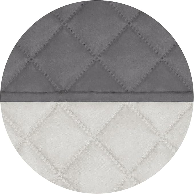 PureFit Reversible Quilted Couch Covers for Dogs Sofa Cover 4 Seater 88" | Gray/Ivory, Water Resistant Couch Protector, Washable Pet Couch Cover with Non Slip and Elastic Straps For Kids - Image 5