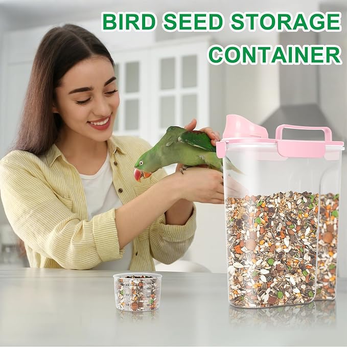 TBMax Cat Dog Food Container 5 to 7 lbs, Secondary Pet Food Storage Beyond a Large Dog Food Bin for Daily Use, Easy-Pouring Bird Seed Dispenser, Portable Travel Kibble Container for Outdoor Feeding - Image 5