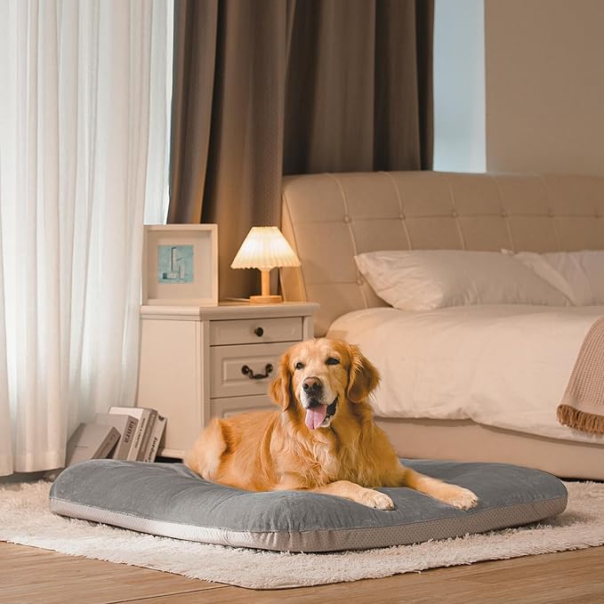 Magic Dog Super Soft Large Dog Bed, 39 Inches Orthopedic Foam Pet Beds with Anti Slip Bottom, Dog Sleeping Mattress with Removable and Washable Cover, Grey - Image 9