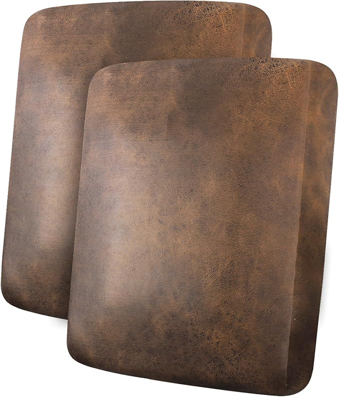 ANARACHON Leather Look Couch Cushion Covers Sofa Seat Slipcovers Sets Couches Furniture Protector for Sectional Armchair Loveseat Pets Kids Stretch Spandex Fabric (2 Cushion Sofa, Dark Brown) by ANARACHON