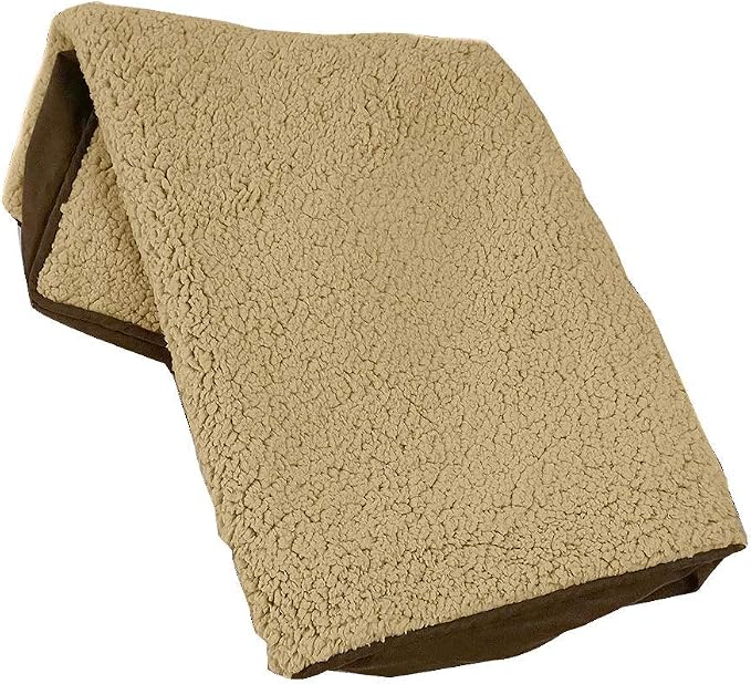 Floppy Dawg Large Dog Bed Replacement Cover. Removable and Machine Washable Cover for Mattress and Rectangular Pillow Beds. 40L x 28W. Brown with Beige Top - Image 2
