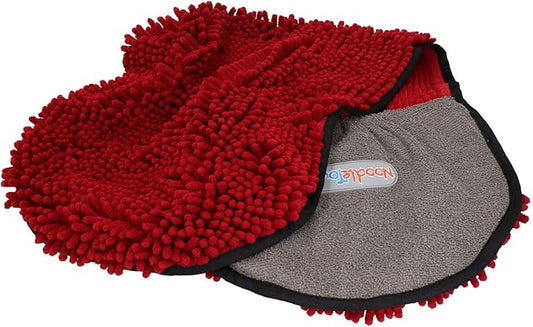 Extremely Absorbent Red Microfiber Dog Cat Pet Noodle Towel Quick Drying by AB+Tools