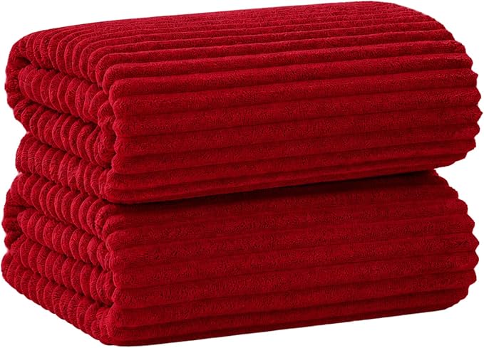 2 Piece Bath Sheets, 40"x80" Microfiber Bath Towels, Red | Extra-large size, Quick dry, Highly Absorbent, Lint Free，shower towels for bathroom gym spa，Big and Tall users by NALIVO