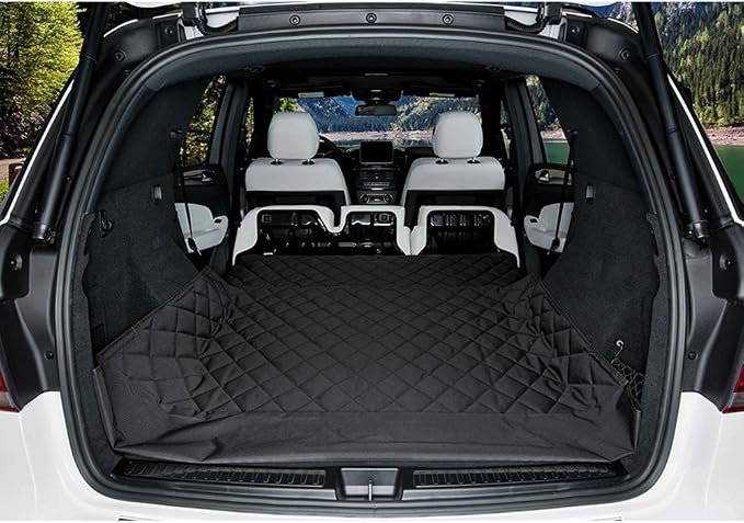 HCMAX Luxury Dog Vehicle Cargo Liner Cover Pet Seat Cover Bed Floor Mat Nonslip Waterproof Universal for Car SUV Truck Jeeps Vans Black - Large - Image 2