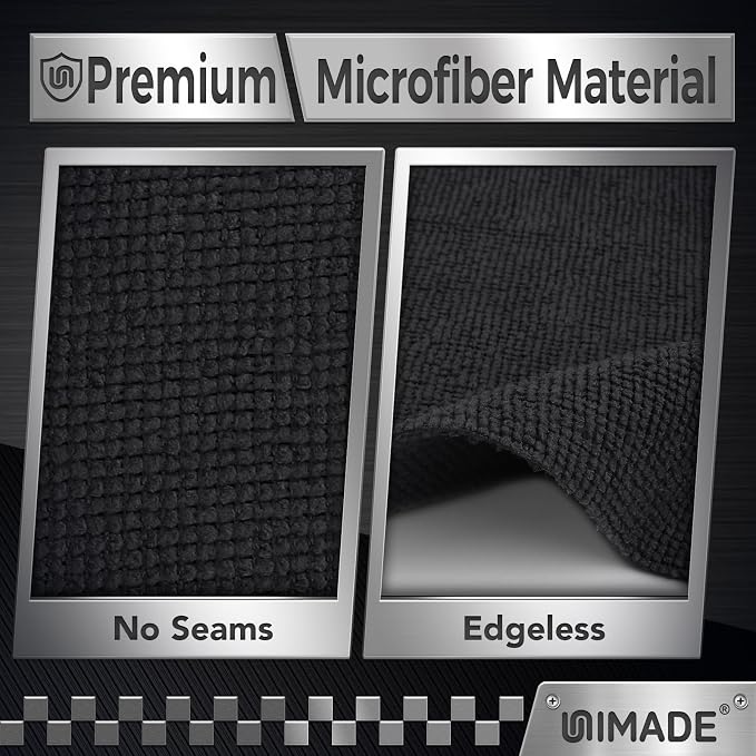 UNIMADE Microfiber Cleaning Cloth, 400 Pack Microfiber Towels for Cars | Commercial Grade Work Rags Bulk Detailing Cloth for Automotive Bar Mechanic Garage Housekeeping, 11.5"x 11.5", Black - Image 3