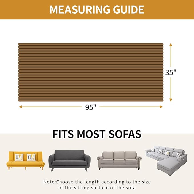 Deep Dream Waterproof Couch Cover for Dogs, Non Slip Pet Couch Covers for Sofa, Soft Faux Fur Sofa Cover, Washable Furniture Protector for 3 Cushion Couch (Khaki, 35" x 95") - Image 5