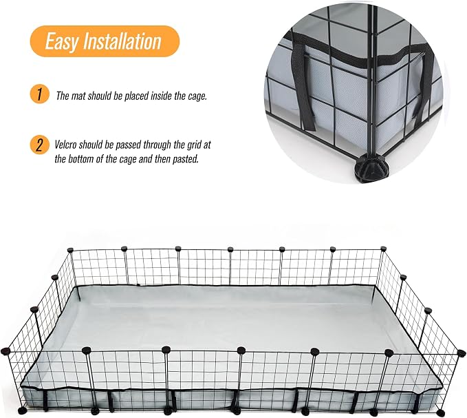 Guinea Pig Cage Liner Tarp Bottom Waterproof and Washable Base Also for Rabbits, Bunny, Chinchesillas, Hedgehog, Ferrets and Other Small Animals(36x72 inches) - Image 4