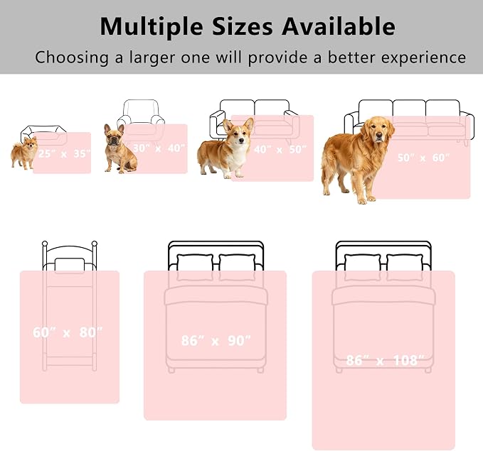 Waterproof Blanket for Dogs - Pet Throw as Furniture Protector | Cozy Sherpa & Smooth Velvet, Reversible and Machine Washable, for Couch, Bed, or Travel, 30"x40", Pink - Image 7