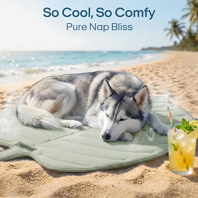 Dog Cooling Mat Washable Pet Cooling Mat, Self Cooling Mat for Dogs Large | 47" x 45", Thick Portable Foldable Cooling Pad for Indoor Outdoor, Crate, Travel, Camping and Beach - Image 7