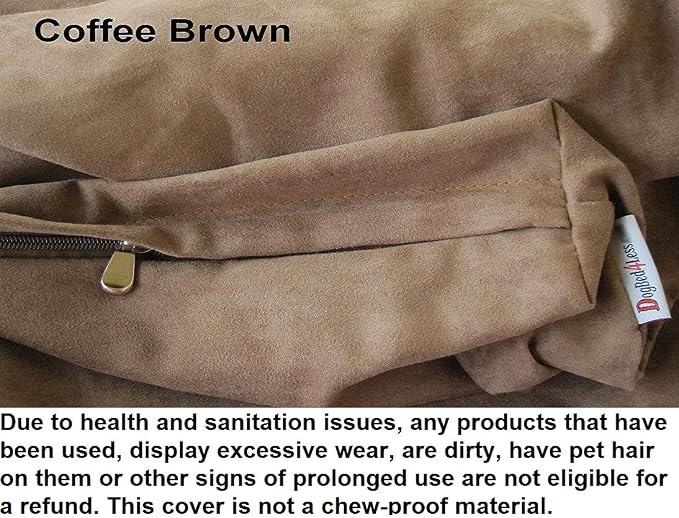 Dogbed4less DIY Pet Bed Pillow Brown Microsuede Duvet Cover and Waterproof Internal case for Dog at 47X29X4 Inch - Covers only - Image 6