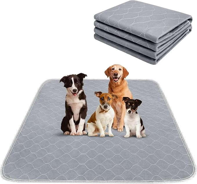Conkote Reusable Pee Pads for Dogs Extra Large 60" x 48" Puppy Playpen Mat, Washable Pee Pads Heavy Absorbency Waterproof Dog Training Pads Non-Slip for Housebreaking, Whelping, Potty, Crate by Conkote