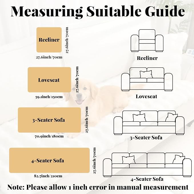 Sofa Covers for 3 Cushion Couch, Non Slip Couch Covers Pet Friendly Washable Couch Covers for Sofa, Soft Thick Sectional Couch Cover L Shape Sofa Furniture Protector for Kids Dogs Cat Pet, 27.6"x82.7" - Image 2