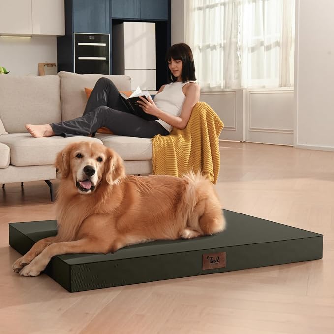 Waterproof Orthopedic Outdoor Dog Bed XL for Extra Large Dogs | Egg Crate Foam for Joint Support, TPU Waterproof Layer, Machine Washable 1680D Oxford Cover, 44 x 32 Inch, Up to 90 lbs - Image 5