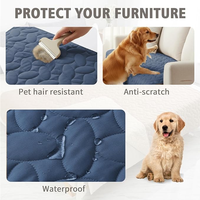 Ameritex Pet Bed Cover Dog Bed Blanket for Sofa and Furniture Waterproof New Pattern Design (30x70 Inch, Navyblue) - Image 2