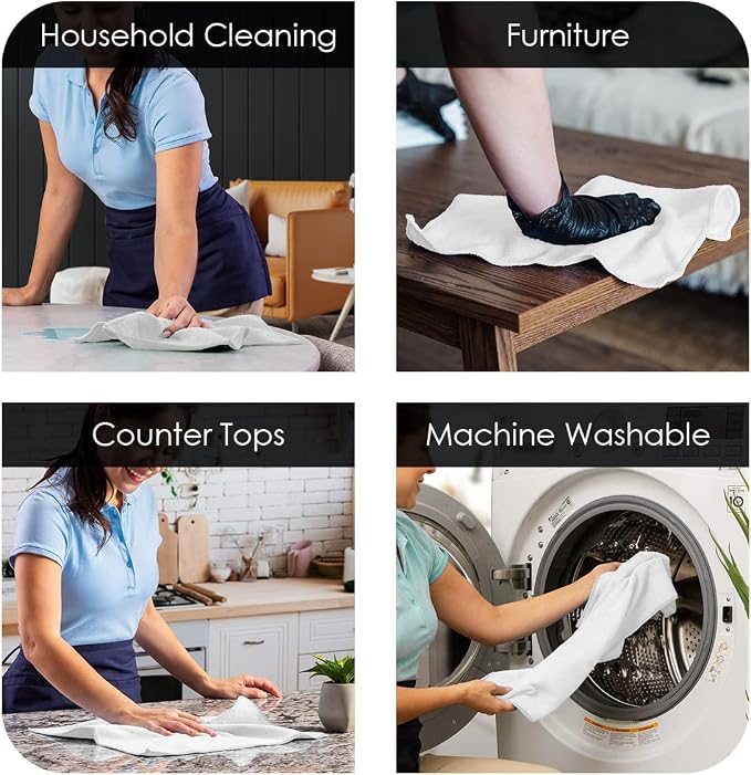 Avalon Towels Microfiber Cleaning Cloths (Value Pack of 36) - Size 16 x 16 Inches, Highly Absorbent Cleaning Rags, Lint Free, Reusable and Washable, Microfiber Towels for Cars - Image 3