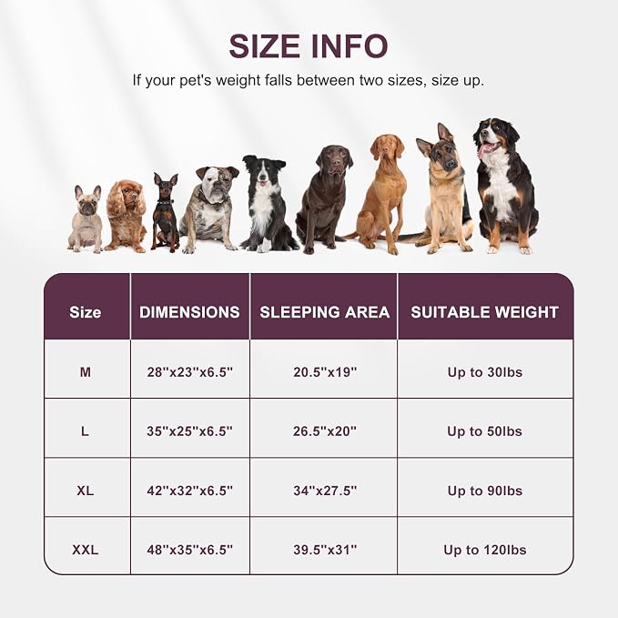 FURTIME Orthopedic Extra Large Dog Bed, Waterproof Dog Beds, 48x35x6.5 Supportive Foam Pet Couch Bed with Removable Washable Cover and Nonskid Bottom - Image 6