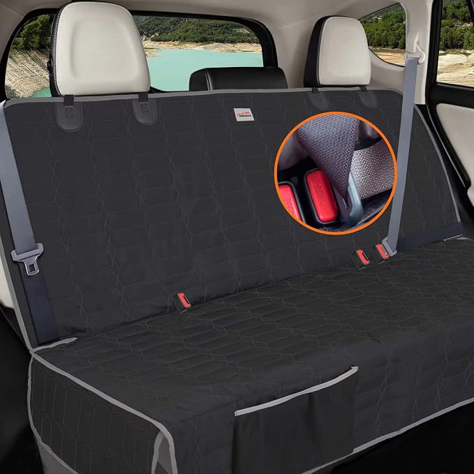Relidura Dog Car Seat Cover for Back Seat, Waterproof Non-Slip Bench Seat Cover for SUVs, Heavy Duty Rear Seat Protector with Side Flaps for Pets, Kids, Dirt and Spills - Image 7