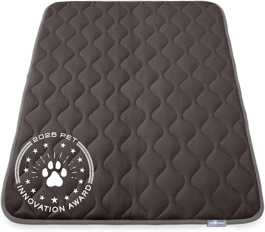 Paw Inspired Washable Padded Crate Mats for Dogs, Gray, 47x29 Inch | Fits 48-inch Kennels, Leakproof, Waterproof Bottom, Plush Dog Pad, Pet Bed by HOME