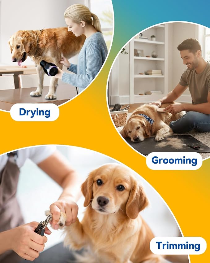 Adjustable Foldable Dog Grooming Arm with Clamp, 26–40 in Height, Safety Hammock & No-Sit Holders, Grooming Restraint for Small & Medium Dogs - Image 8