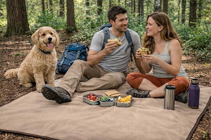 The Original Good-Time Brown/Beige Waterproof Blanket Jumbo 80x60 | 100% Leakproof for Messy Moments, Pets and Spills, Machine Wash & Dry - Image 5