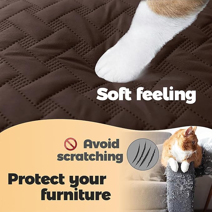 gogobunny 100% Double Sided Waterproof Dog Blanket Soft Pet Bed Cover Reversible Protect Furniture Couch Sofa Car for Puppy Cat Kids (Dark Chocolate/Light Chocolate, 68x82 Inch (Pack of 1)) - Image 4