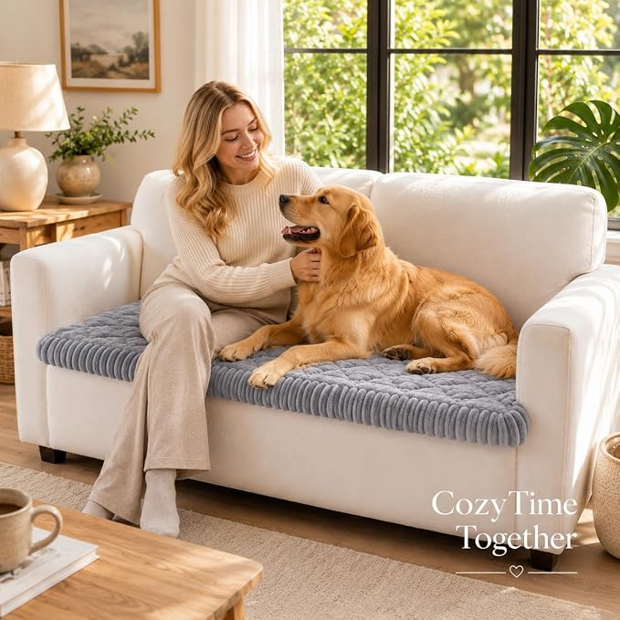 NILUOH Couch Cover for Dogs Washable, Non Slip Furniture Protector for Pet | Suitable for Leather & Fabric Couch, Prevents Pet Hair, Scratches & Stains, Pet Friendly, 27.6"x82.7" - Image 2