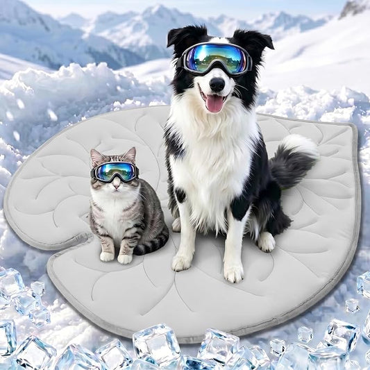 Dog Cooling Mat Washable Pet Cooling Mat, Self Cooling Mat for Dogs Large | 35" x 33", Thick Portable Foldable Cooling Pad for Indoor Outdoor, Crate, Travel, Camping and Beach by Vagascape