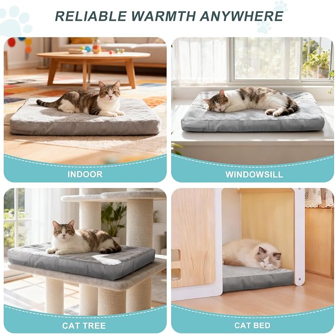 Explore Land Waterproof Dog Bed Cover Machine Washable Fluffy Dog Bed Replacement Cover, 48Lx36Wx4H inch, Gray - Image 6