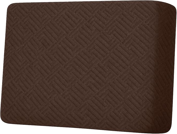 XINEAGE Couch Cushion Covers,Loveseat Seat Slipcovers for Pets,Non Slip Sofa Seat Cover Washable,Sofa Slipcovers with Elastic Bottom(1 Piece Loveseat Cushion Cover,Coffee) by XINEAGE