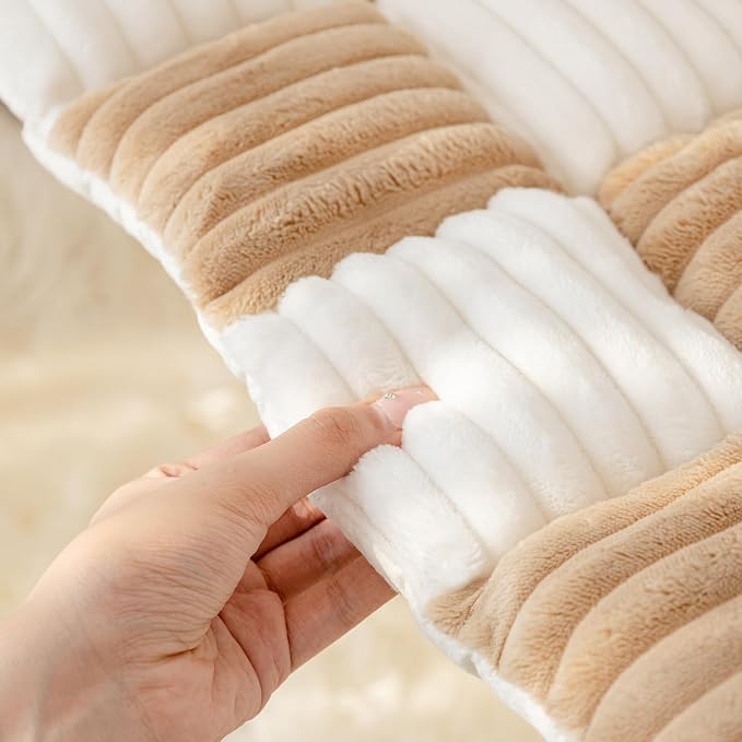 LiveGo Couch Cover for Dogs Washable, Sofa Cover Protector, Couch Covers for 3 Cushion Couch Sofa Pet Friendly, Soft, Non Slip (Light Coffee, 45x45 cm/17.7x17.7 in) - Image 4