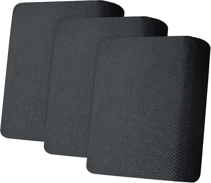 XINEAGE Couch Cushion Covers Seat Cushion Cover Thick Stretch Sofa Slipcovers 3 Piece Individual Couch Covers with Elastic Bottom(3 Seat Cushion/Backrest,Dark Gray) by XINEAGE