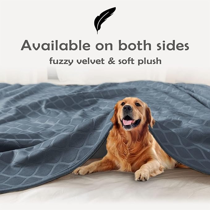 fuguitex Waterproof Dog Blanket Bed Cover Dog Crystal Velvet Moroccan Fuzzy Cozy Plush Pet Blanket Throw Blanket for Couch Sofa - Image 4